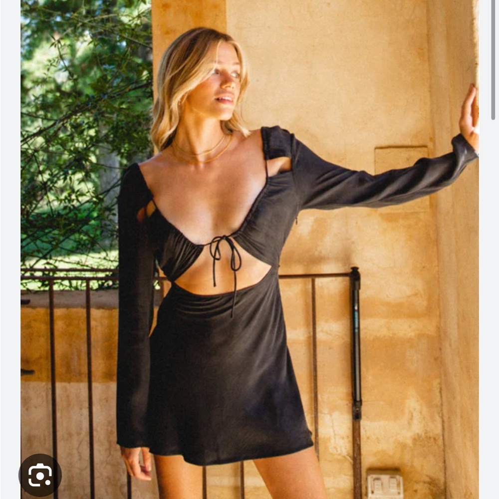 VRG grl after dark bias cut mini dress